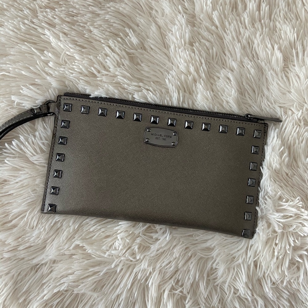 Michael Kors Studded Zip Clutch